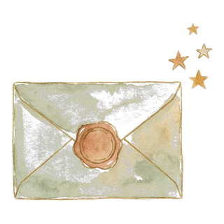 Envelope com selo de cera